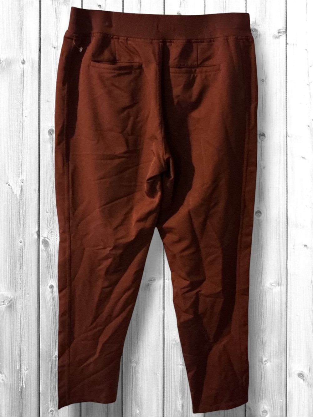 🌹NWOT-32 COOL Women’s Cropped Ponte Pants in Rust - Brand - Picture 2 of 3